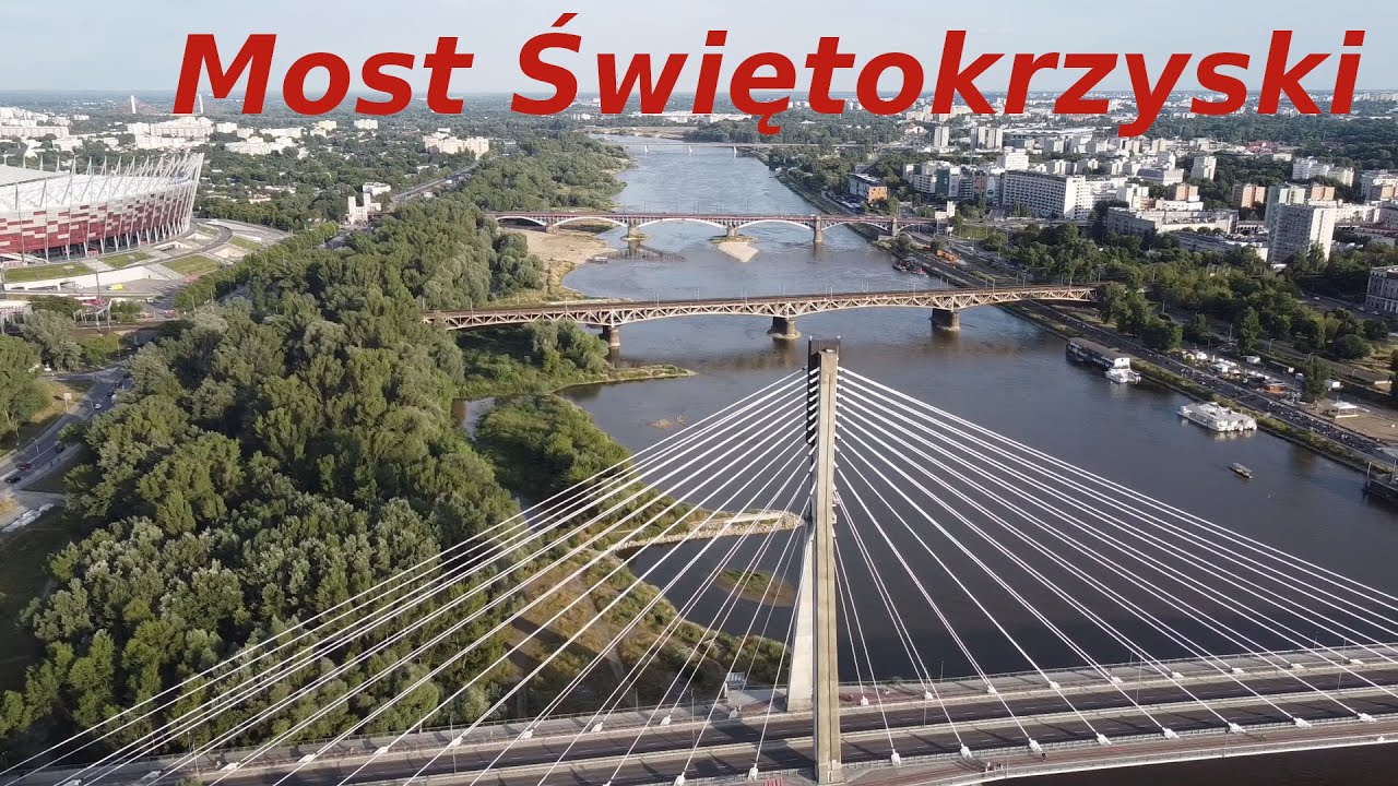 Most Świętokrzyski - Warszawa, Wisła i bulwary z lotu ptaka | DRON