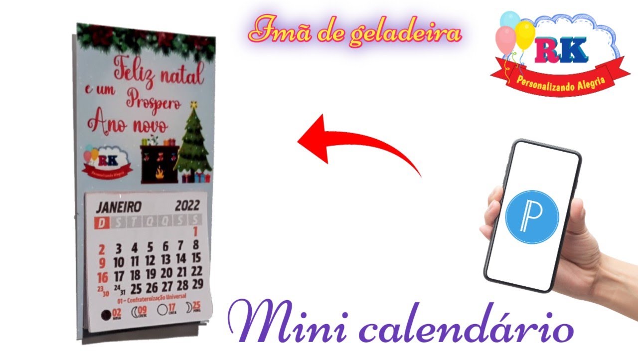 Como fazer mini calendário pelo celular | PIXEL LAB