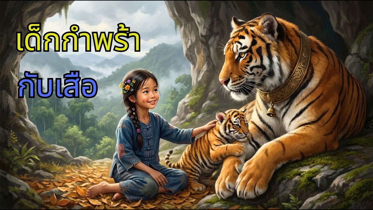 เด็กหญิงกำพร้าบนภูเขา ผู้รอดชีวิตด้วยการปกป้องของแม่เสือ| นิทาน, นิทานพื้นบ้าน, ตำนาน I