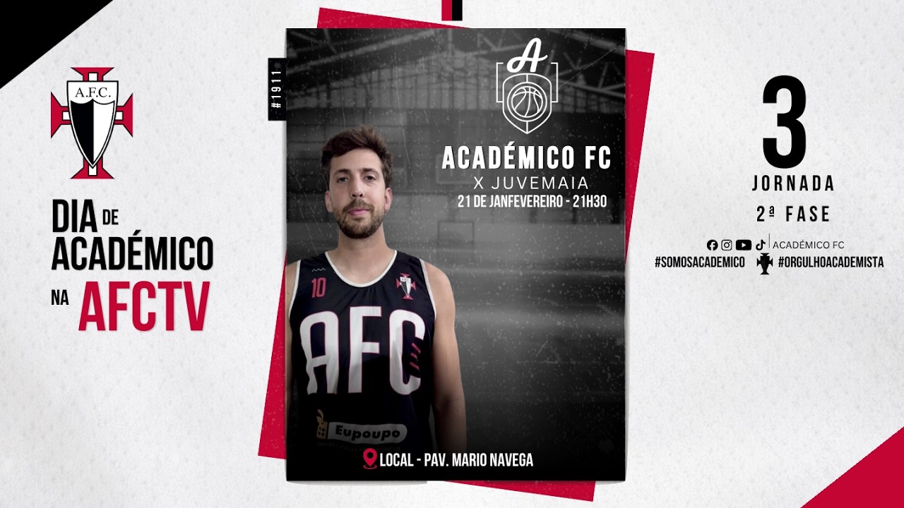 AFCTV - CN 1&ordf; Divis&atilde;o 2025/26 - Basquetebol Masculino:  Acad&eacute;mico FC X  Juvemaia