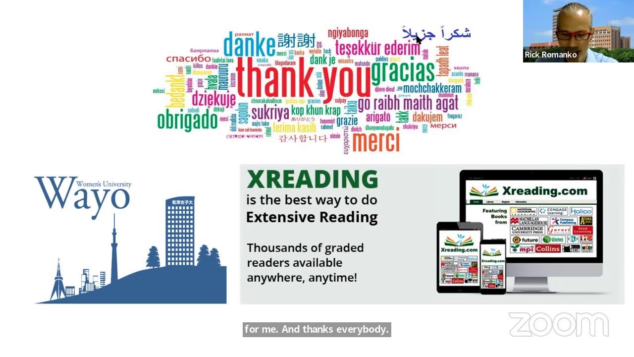 Rick Romanko: Using Xreading to implement a university-wide ER program in Japan