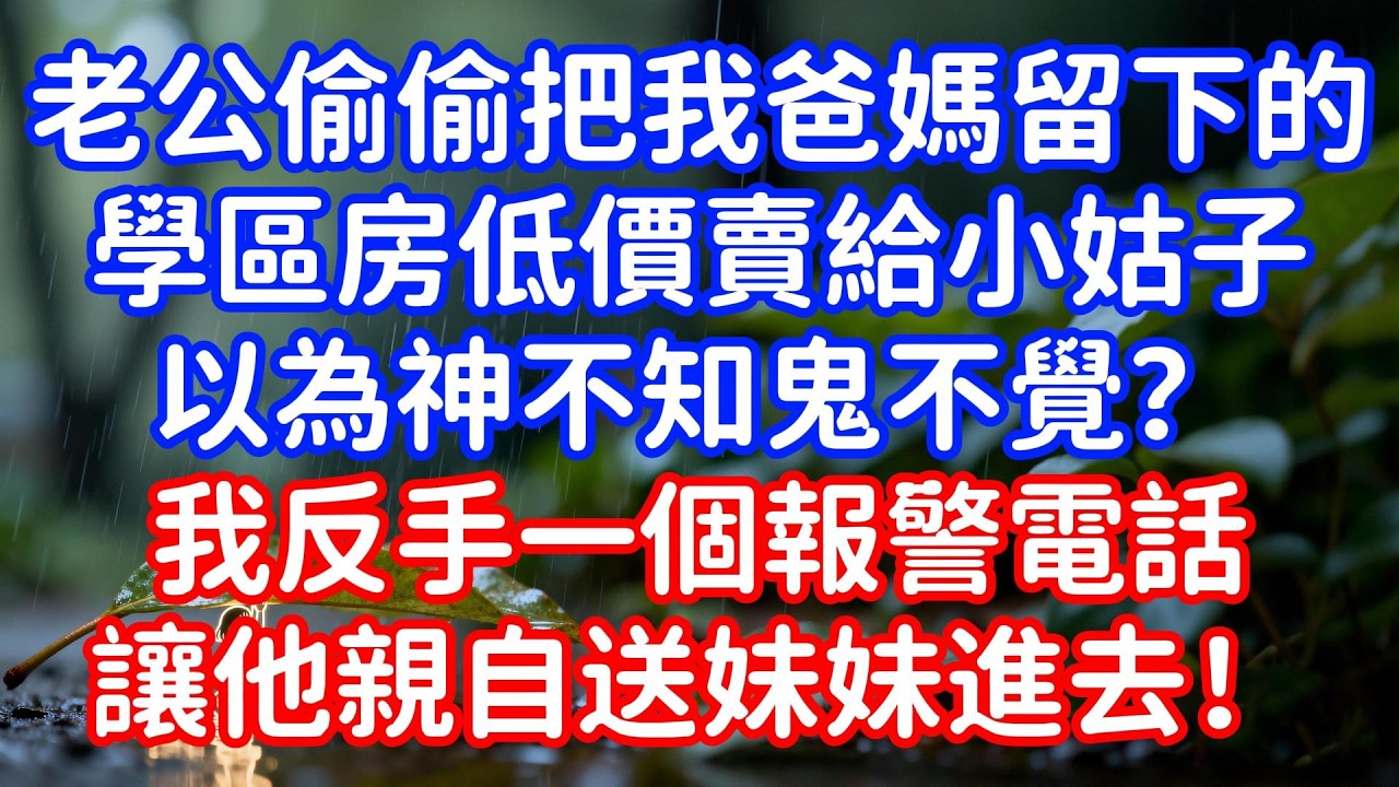 老公偷偷把我爸媽留下的學區房低價賣給小姑子，以為神不知鬼不覺？我反手一個報警電話，讓他親自送妹妹進去！