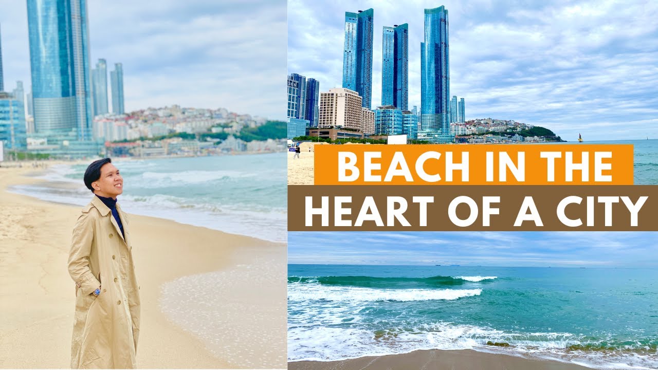 A DAY IN A BEACH IN BUSAN KOREA TRAVEL VLOG | HAEUNDAE BEACH