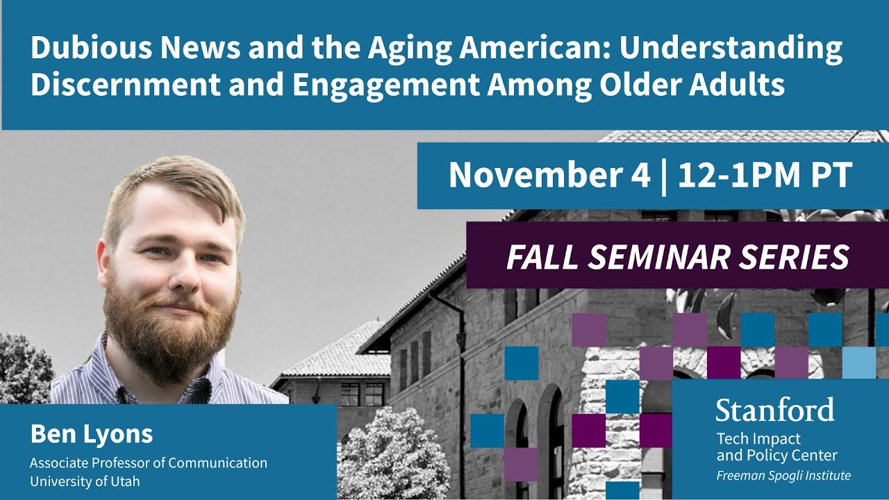 November 4 | Dubious News and the Aging American: Understanding Discernment and Engagement