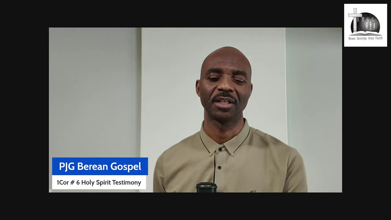 1Cor # 6 Holy Spirit Testimony