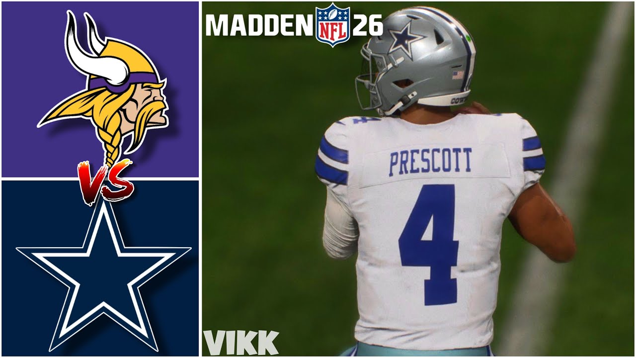 Vikings vs Cowboys Week 15 Simulation (Madden 26)
