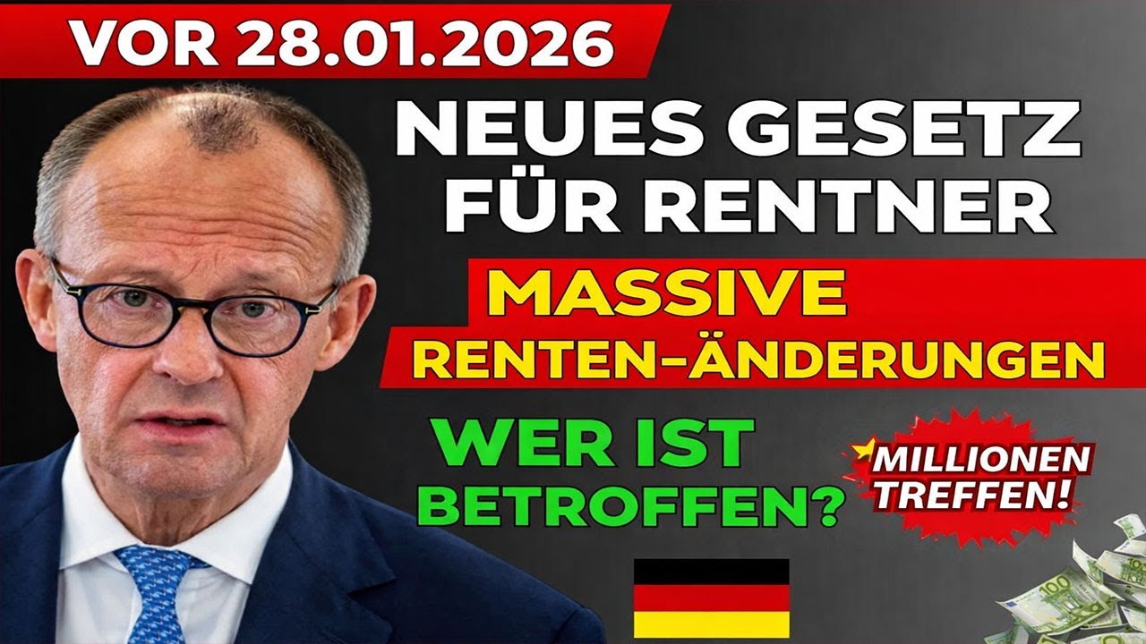 💥 Neues Gesetz ab 28.01.2026 – Diese Renten-Änderungen treffen Millionen