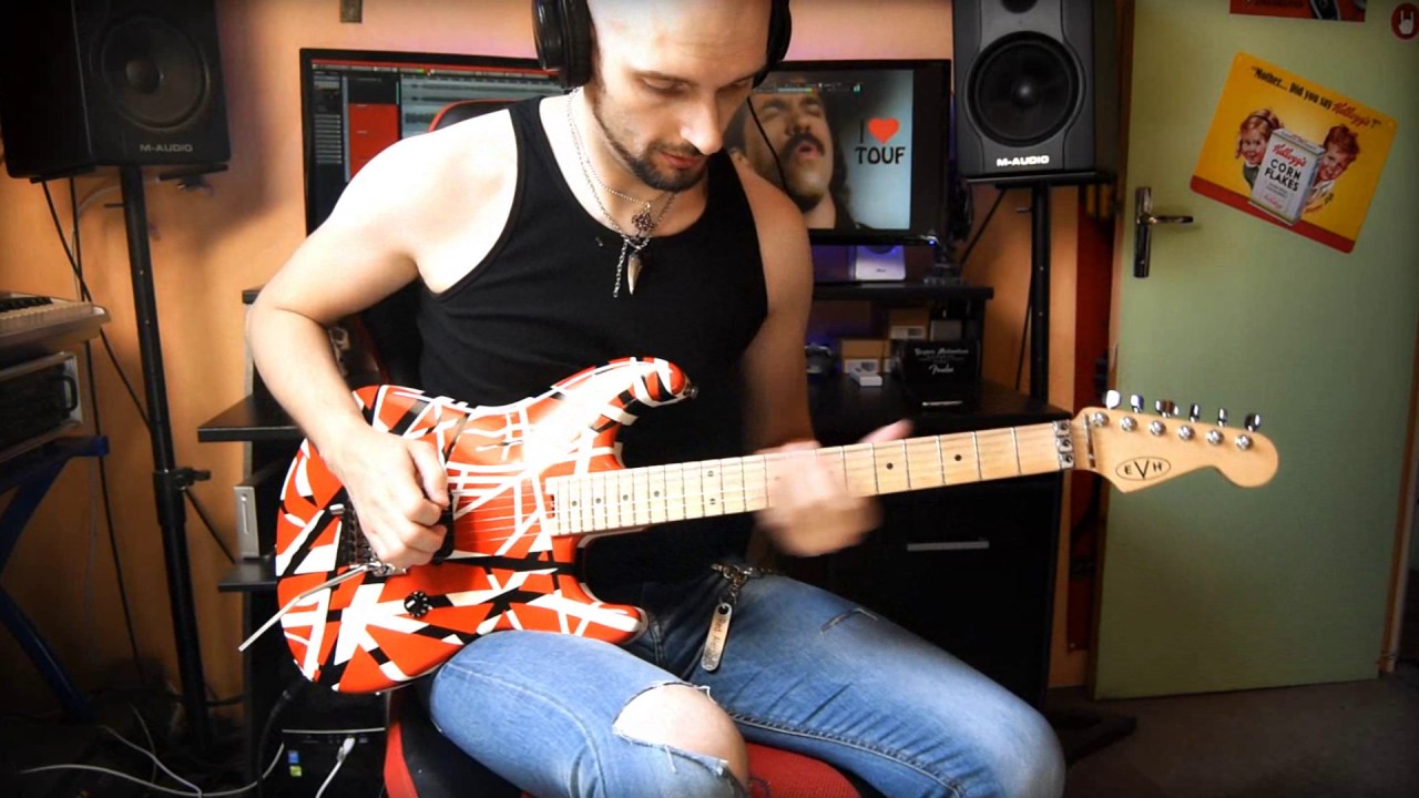 MY EVH IS ON FIRE ! Van Halen - I'm the One guitar cover