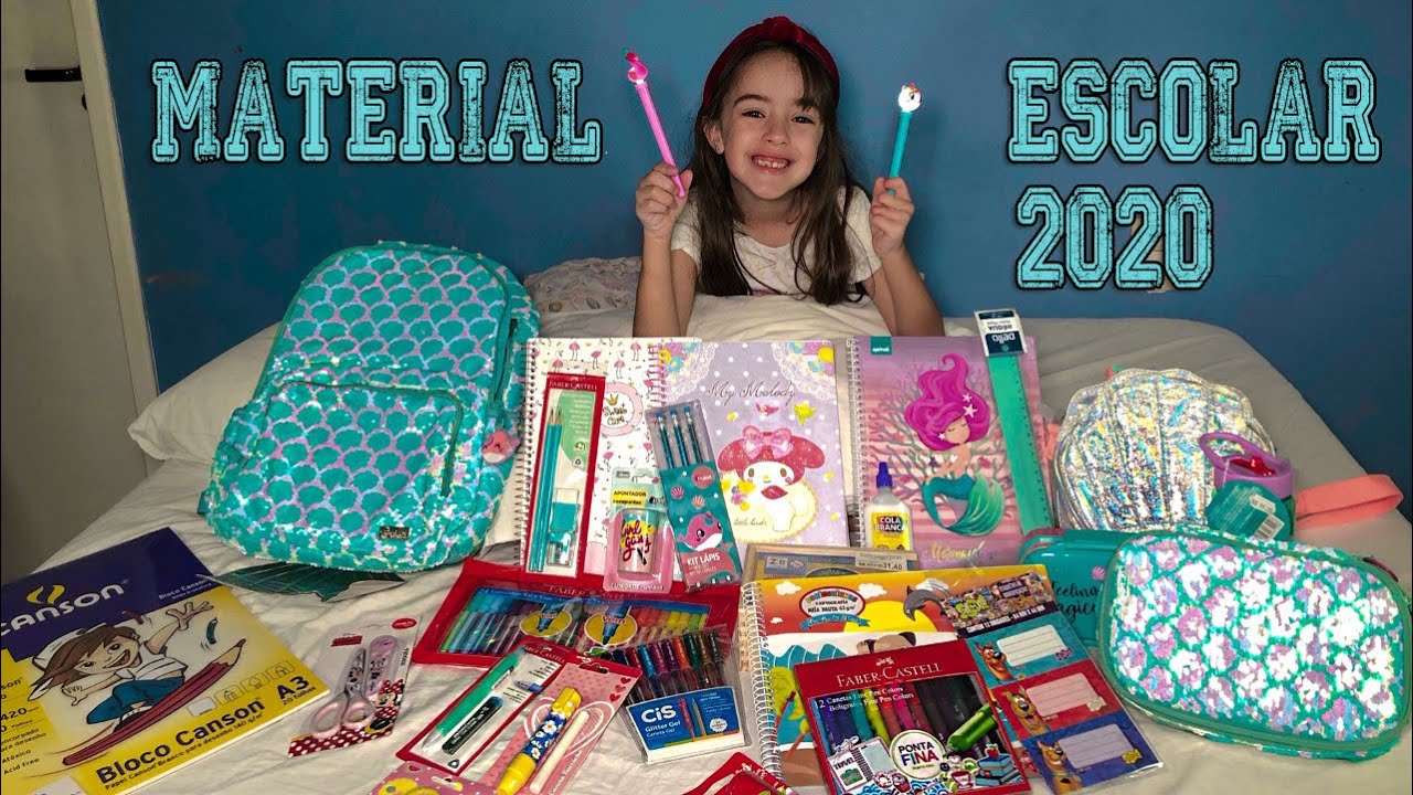 MEU MATERIAL ESCOLAR 2020 COMPLETO!