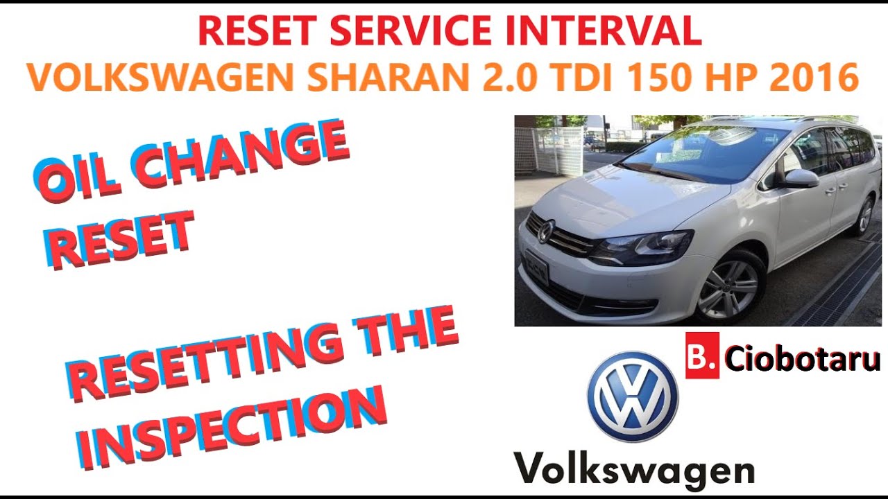 How to reset service interval on a Volkswagen Sharan (2016) 2.0 TDI 150 Hp