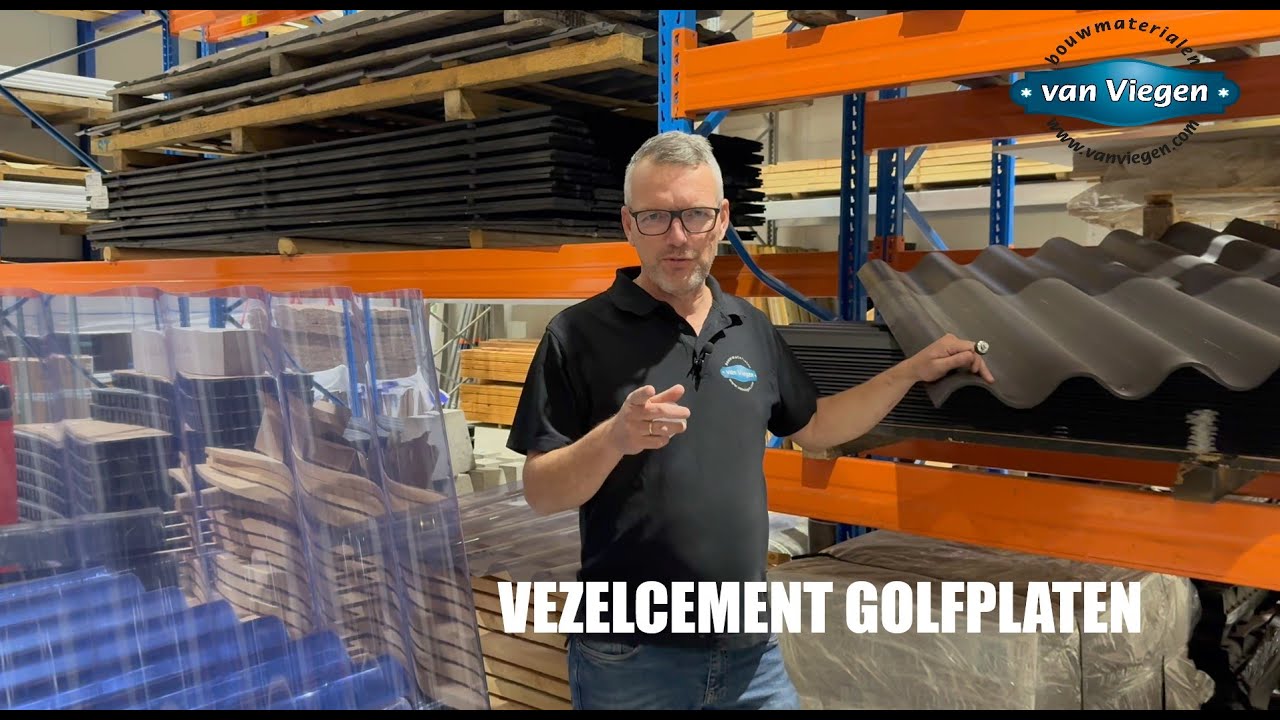 #28 Asbestvrije vezelcement golfplaten voor schuur of tuinhuis