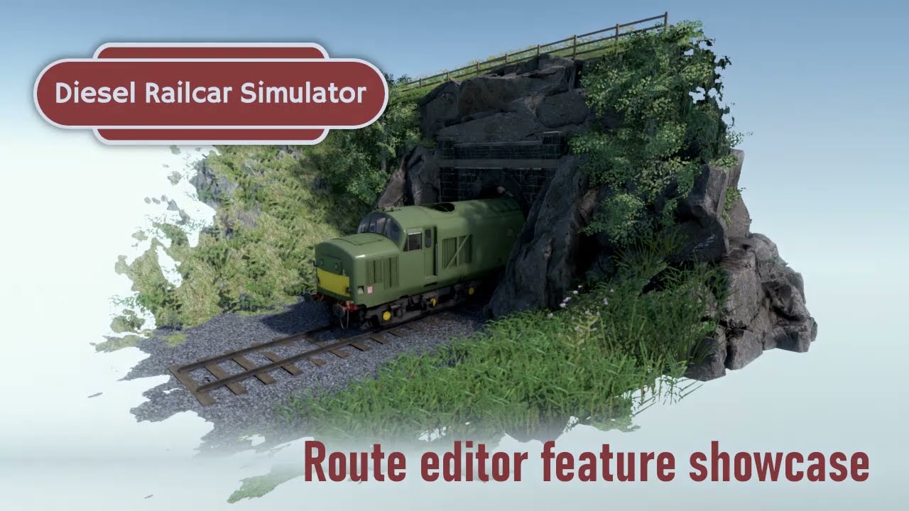 Route editor feature showcase - Diesel Railcar Simulator