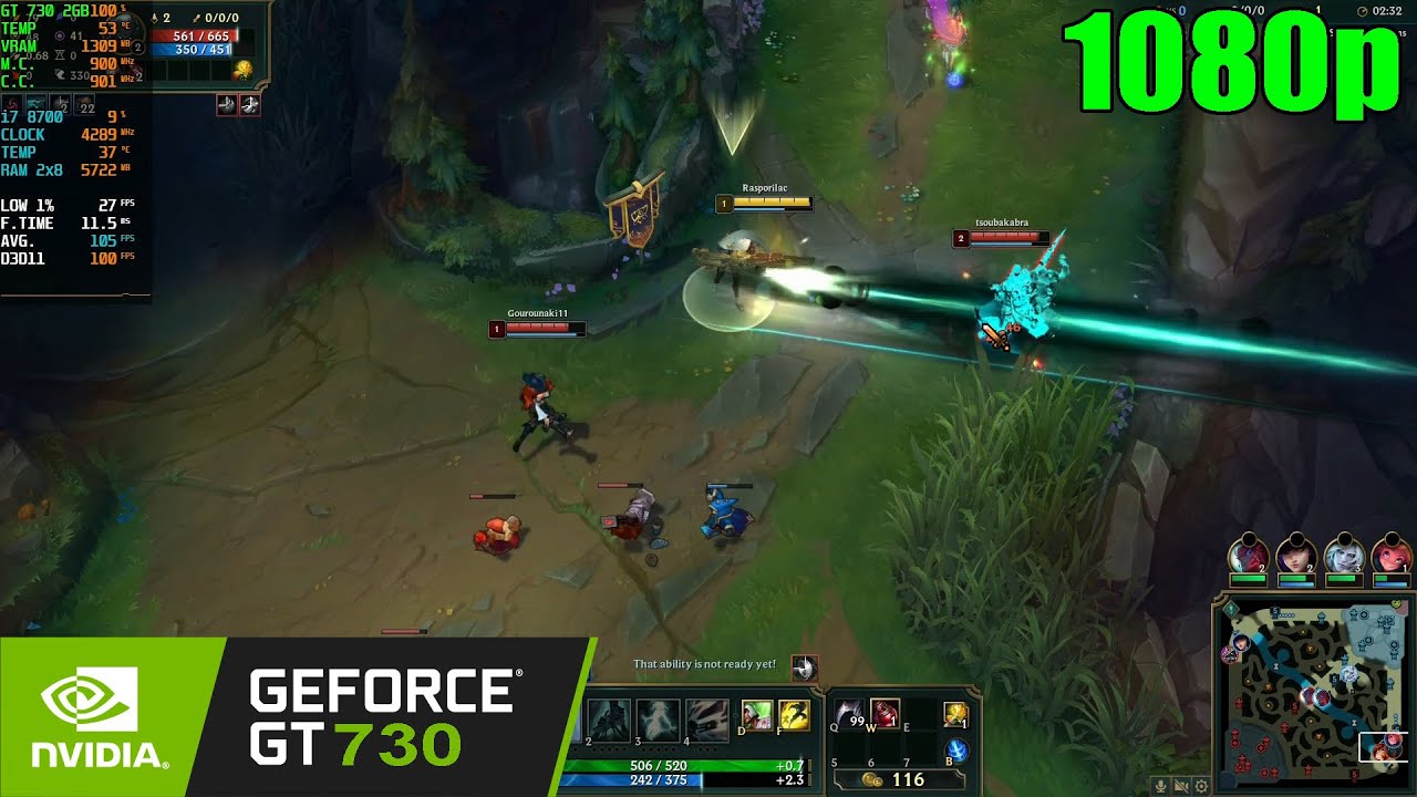 GT 730 2GB | League of Legends - 1080p