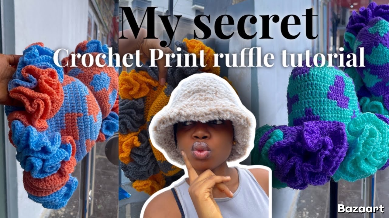 Exposing! How I Made My cow Print Ruffled Hat | FULL Business-Focused Crochet Tutorial