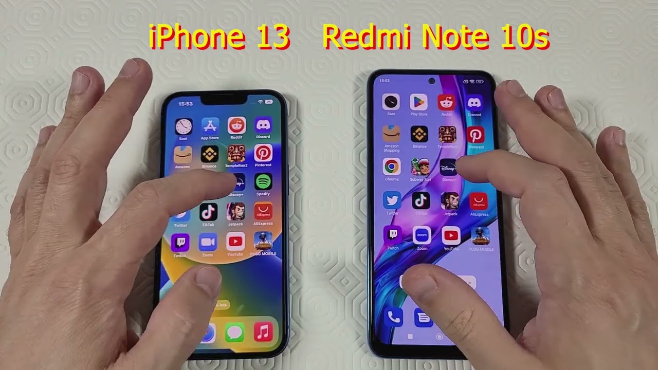 iPhone 13 vs Redmi Note 10s Speed Test