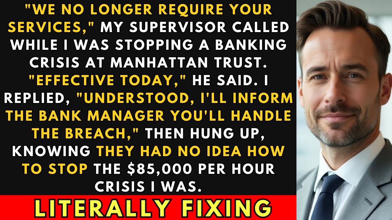 Fired While Fixing $85k/Hour Banking Crisis In NYC. I Said 'Handle It Yourself.' They Couldn't..