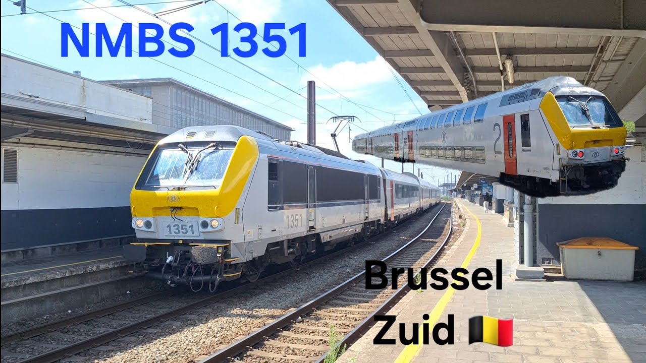 NMBS 1351 + I11 + M7 +M6 vertrekt van station Brussel Zuid/Midi op 12-7-2025