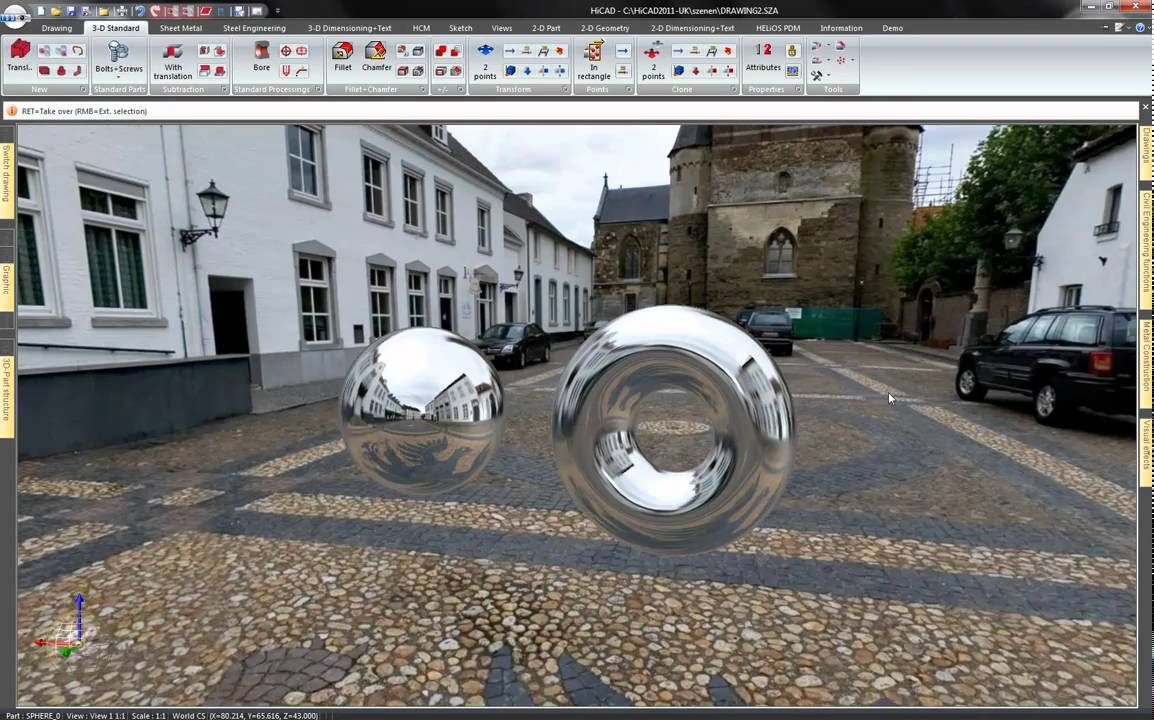 Environment mapping in HiCAD - High Reflection