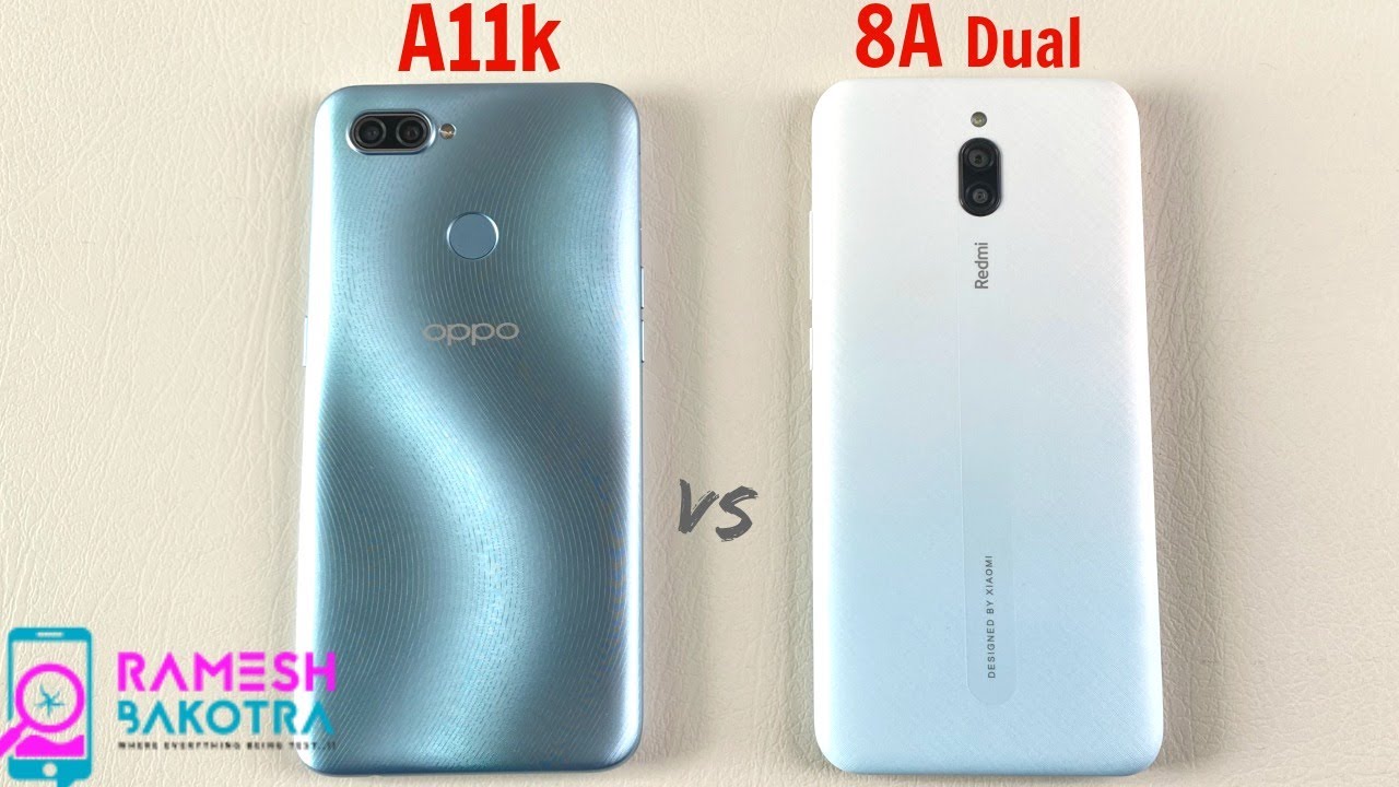 Oppo A11k vs Redmi 8A Dual SpeedTest and Camera Comparison