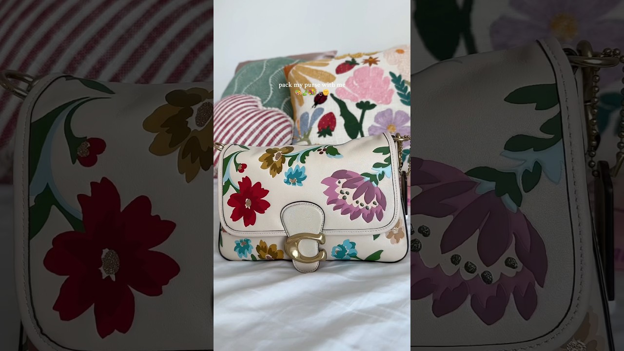 pack my coach soft tabby with me 🌸 #coachpurse #coachpurses #coachshoulderbag #coach #coachtabby