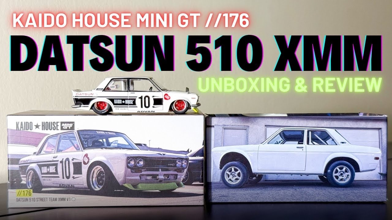 Datsun 510 XMM Racing | Mini GT Kaido House #176 | Unboxing and Review