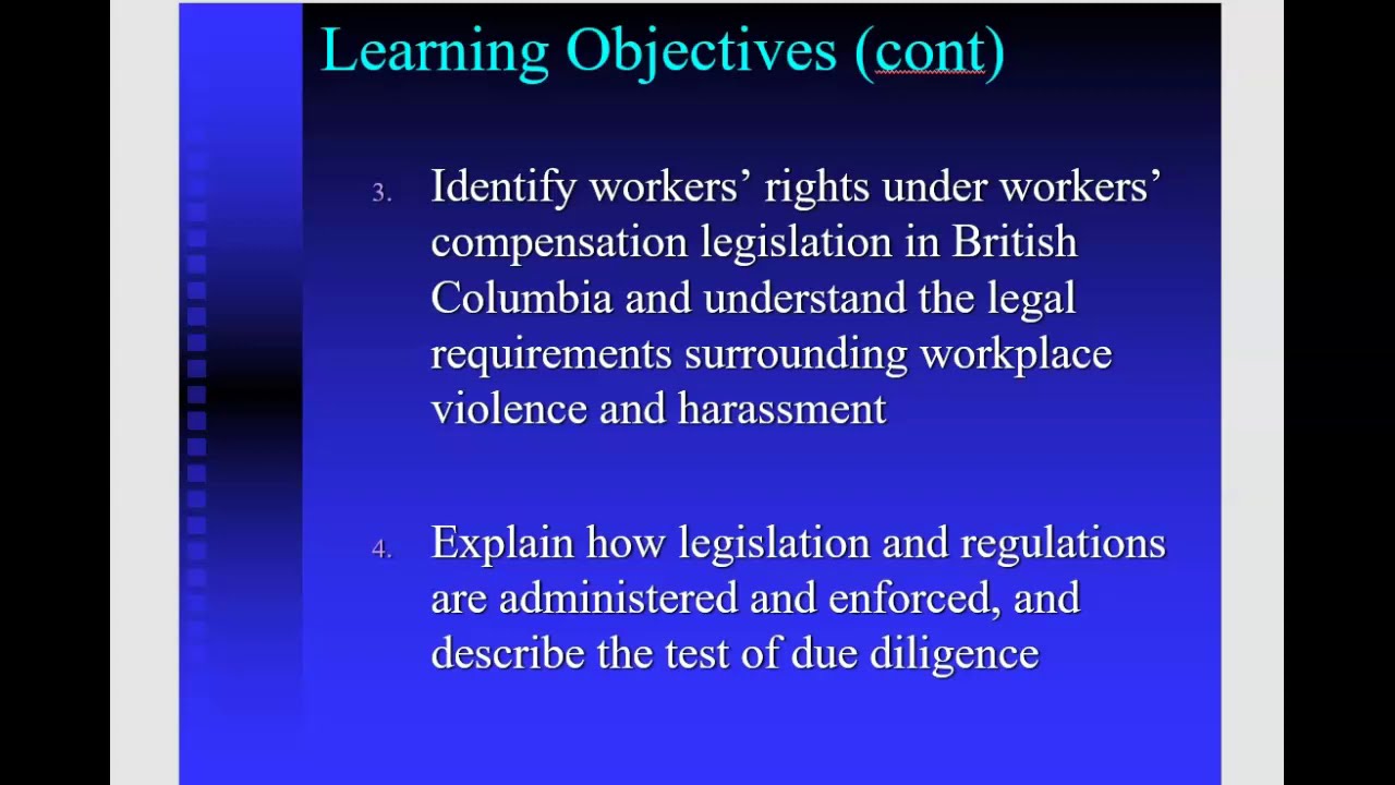 Chapter 8 - Occupational Health and Safety Legislation