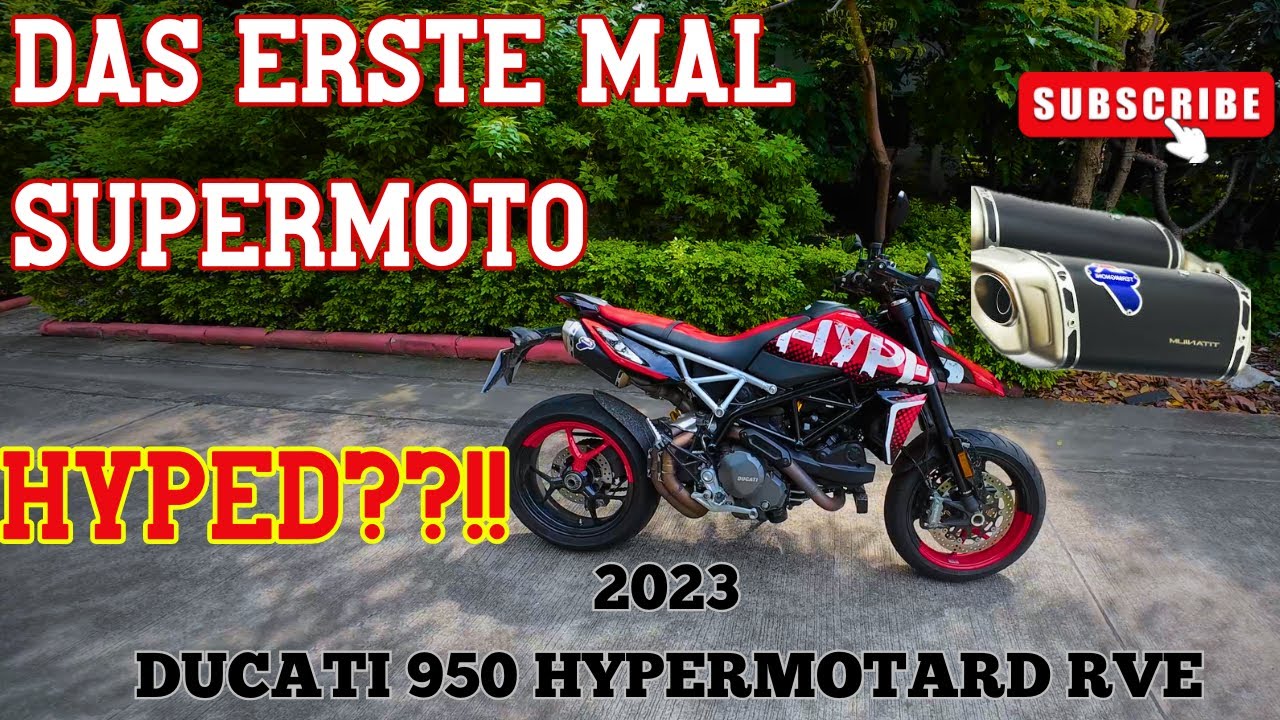 DUCATI 950 HYPERMOTARD RVE | DAS ERSTE MAL SUPERMOTO | TESTFAHRT MIT TERMIGNONI AUSPUFF | MOTOVLOG