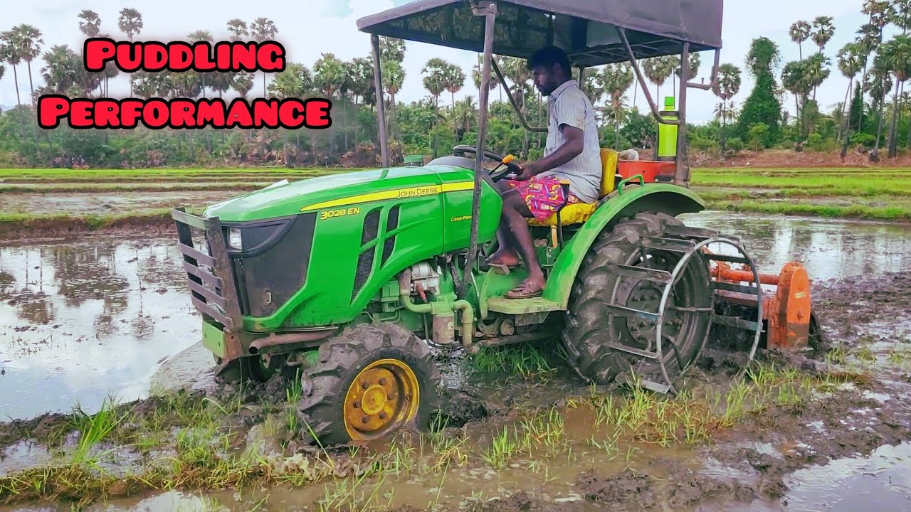 John Deere 3028 EN 28 HP mini tractor puddling performance + user feedback | Agriculture INDIA