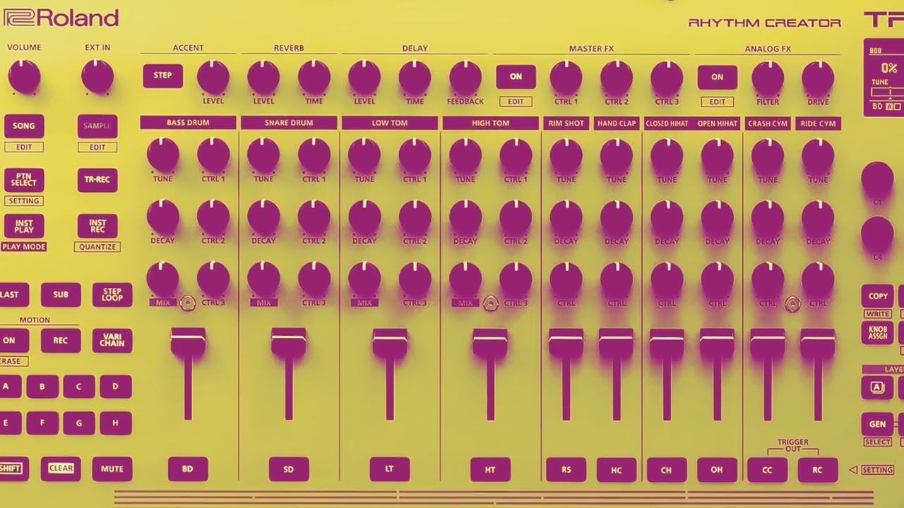 Roland TR1000 All Tracks Vs Layered Track Sync Test