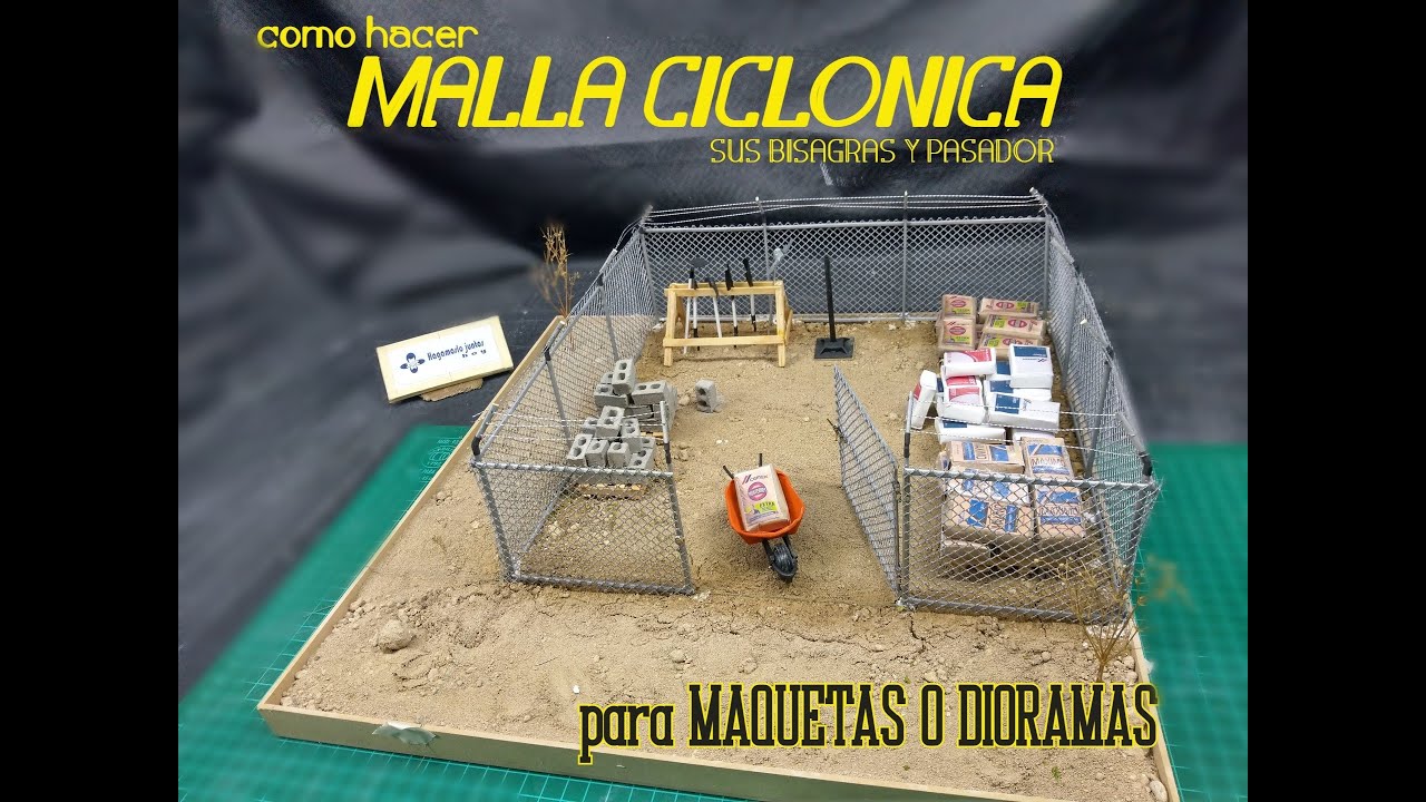 Como hacer MALLA o VALLA CICLONICA/maquetas o dioramas /2021