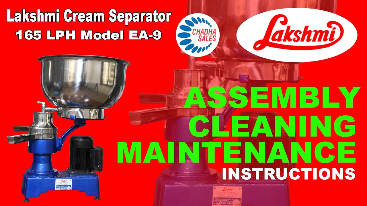 Lakshmi Cream Separator ES-9 Electrical 165LPH unboxing, assembly instructions. Remove fat from Milk