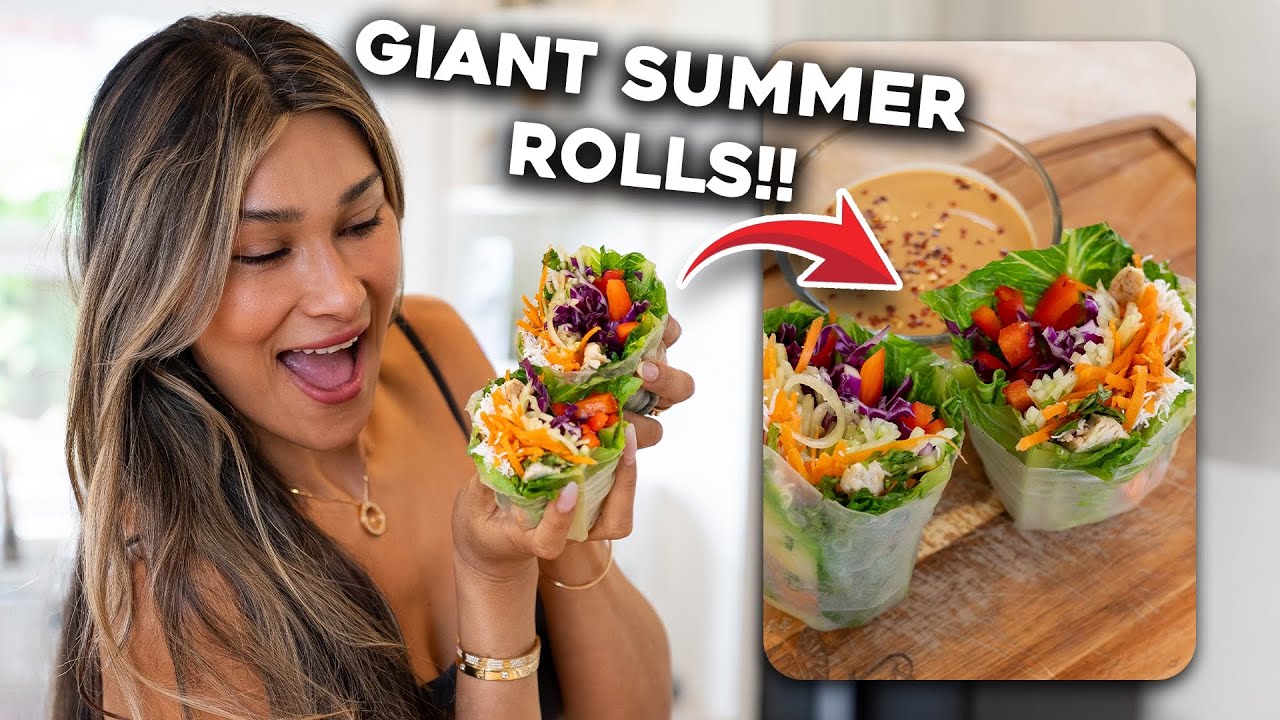 Low Cal, High Protein GIANT SPRING ROLL You NEED to Try!