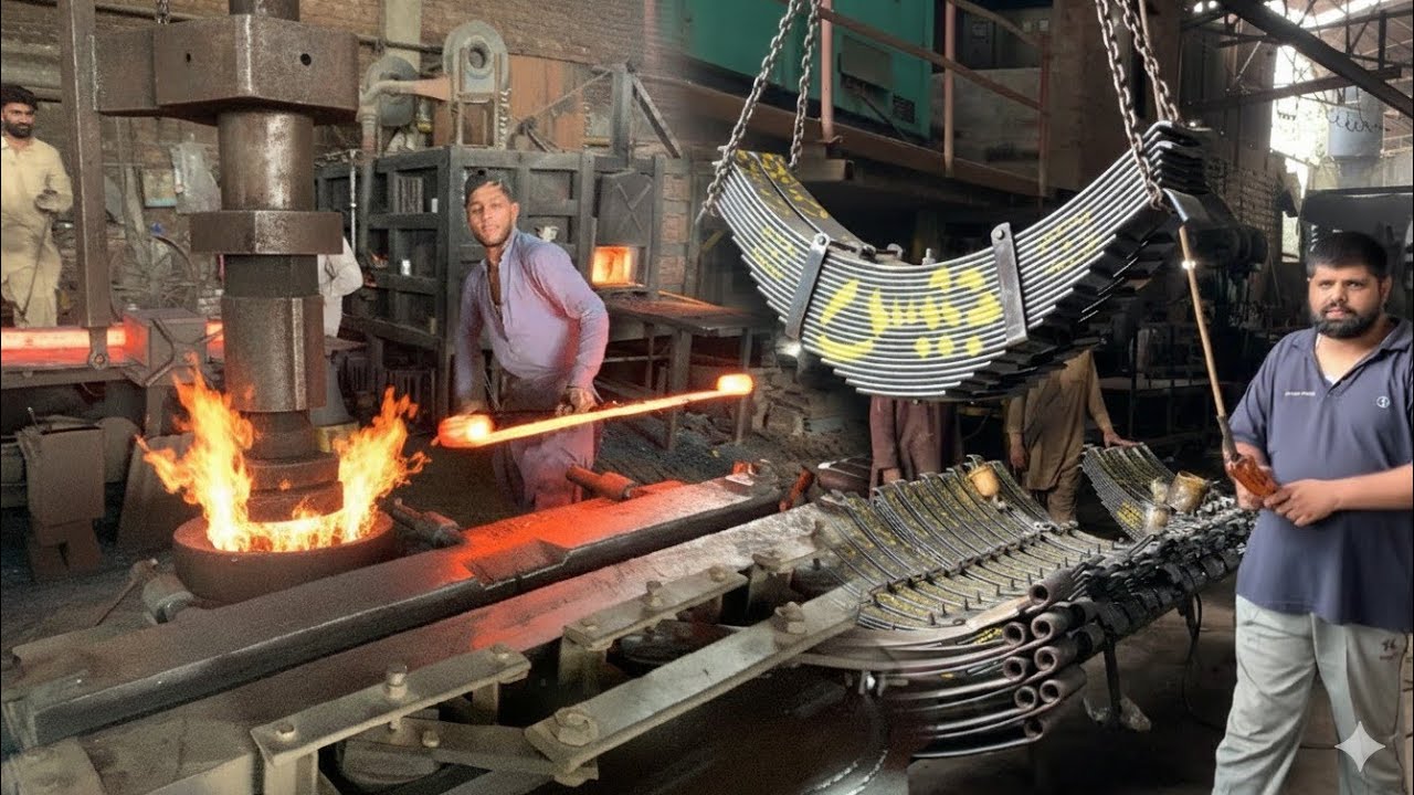 Manufacturing of Leaf Spring Complete Process in Factory | Production of Leaf Spring | Leaf Spring