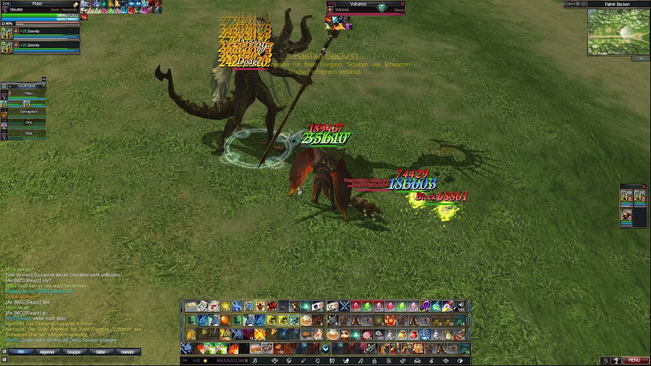 Rappelz 9.6 - Solo Hard Mode Vulcanos (first attempt)