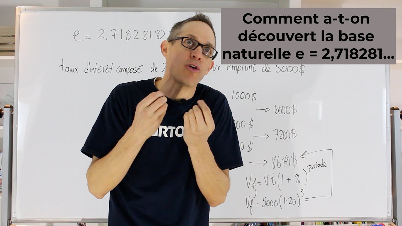 Comment le pouvoir de l'argent a permis la découverte la base naturelle «e» (le nombre d'Euler)?