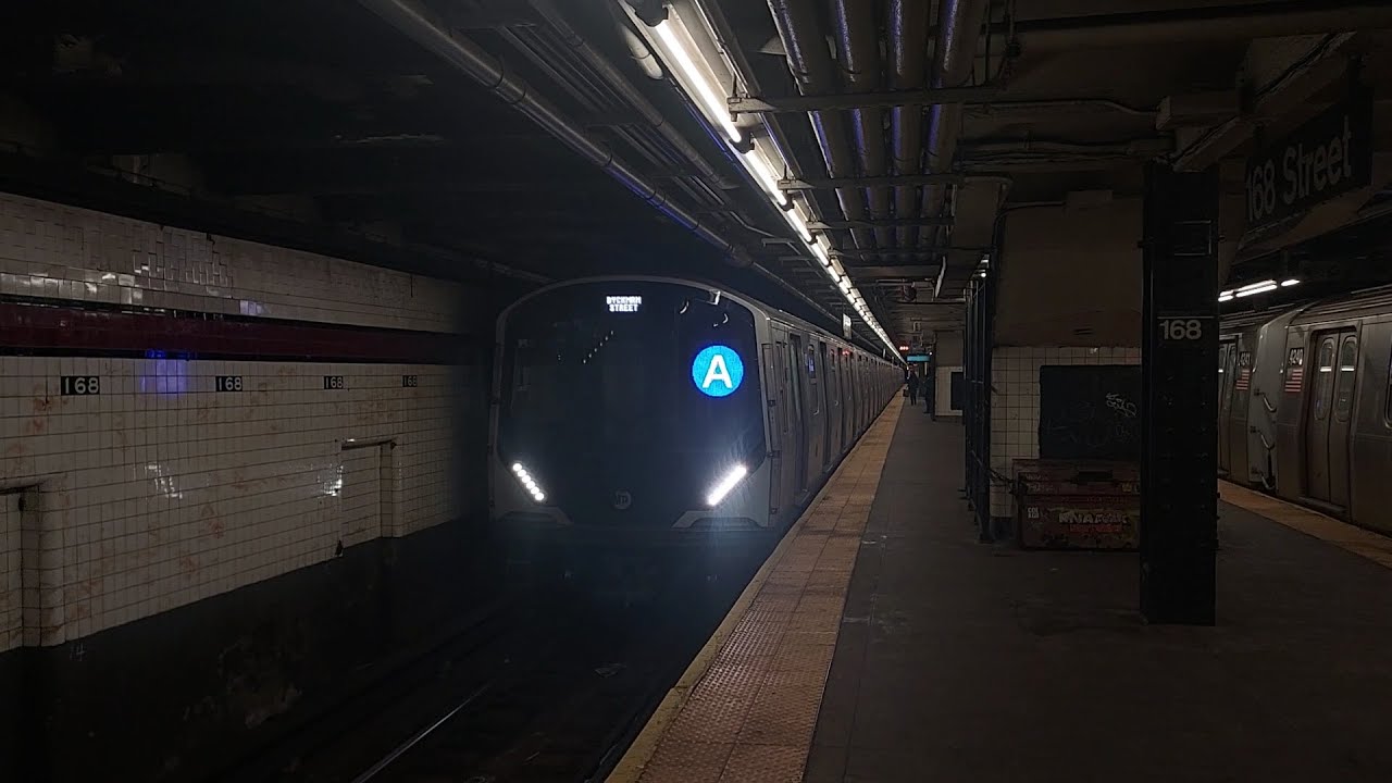 NYC Subway: R211 (A) train ride from 168th Street to Dyckman Street.