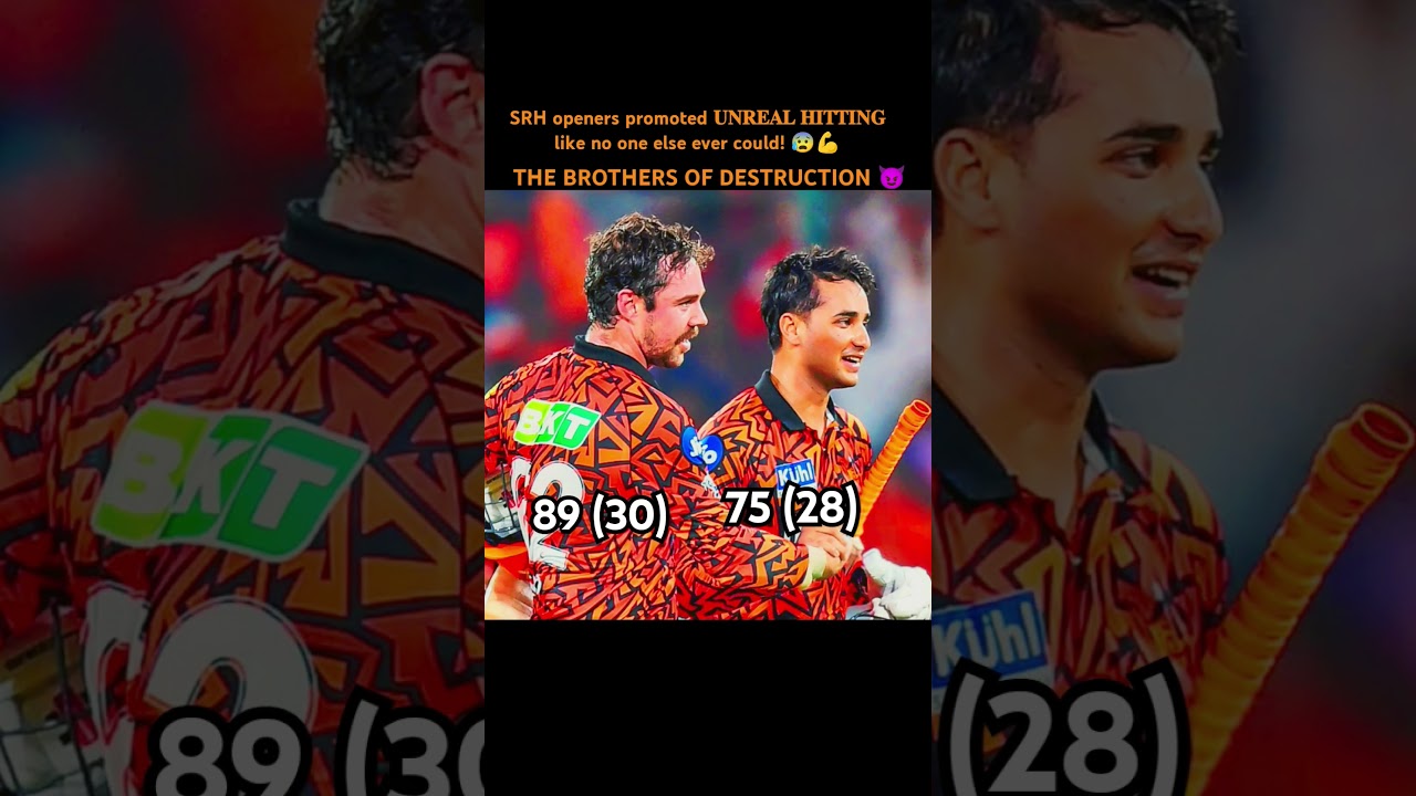 SRH openers promoted 𝐔𝐍𝐑𝐄𝐀𝐋 𝐇𝐈𝐓𝐓𝐈𝐍𝐆 like no one else ever could! 😰 #ipl #srh