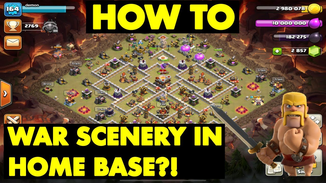 How To Have War Base Background in Home Base Clash of Clans