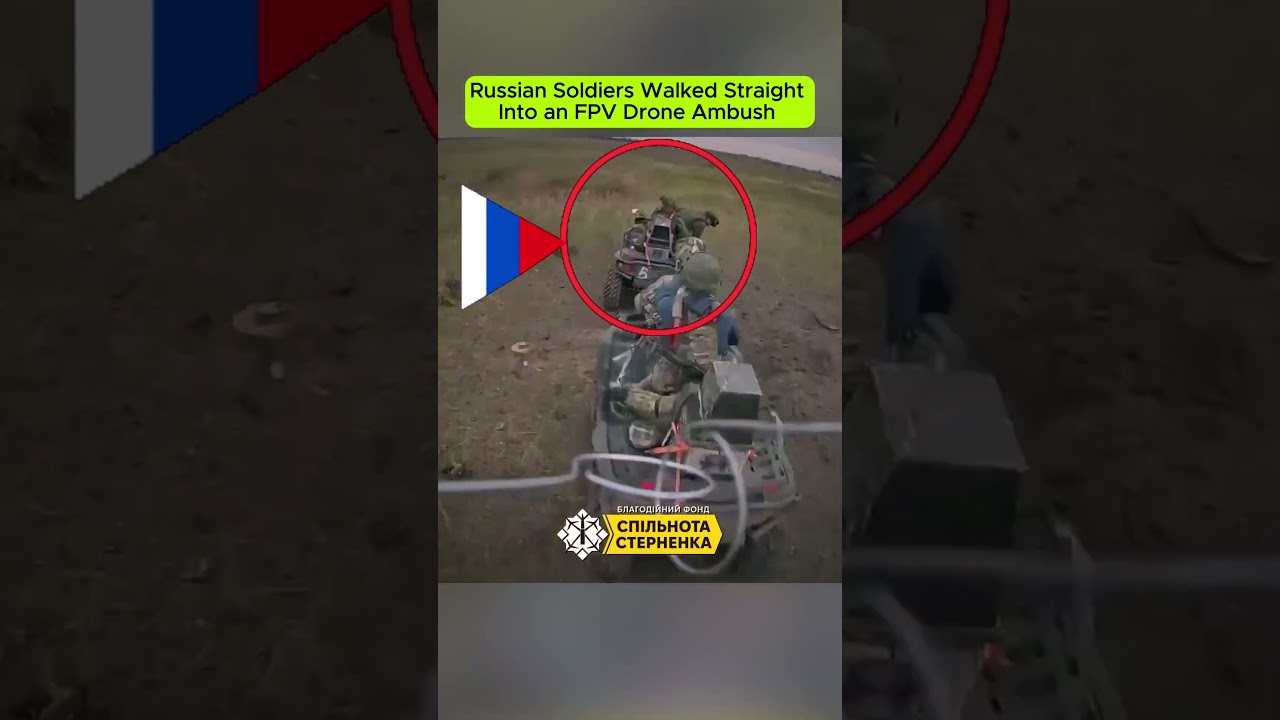 Ukrainian FPV Drones Halt Russian ATV Convoy | Combat Footage