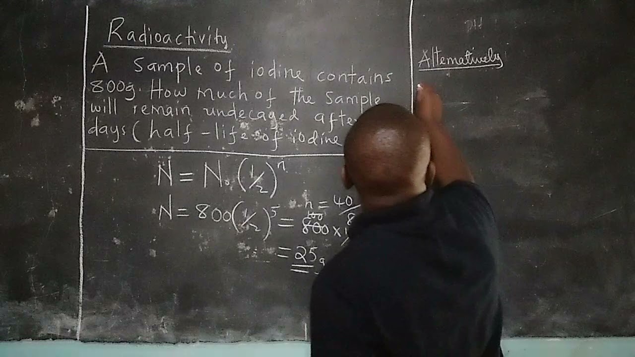 CALCULATIONS ON HALF LIFE