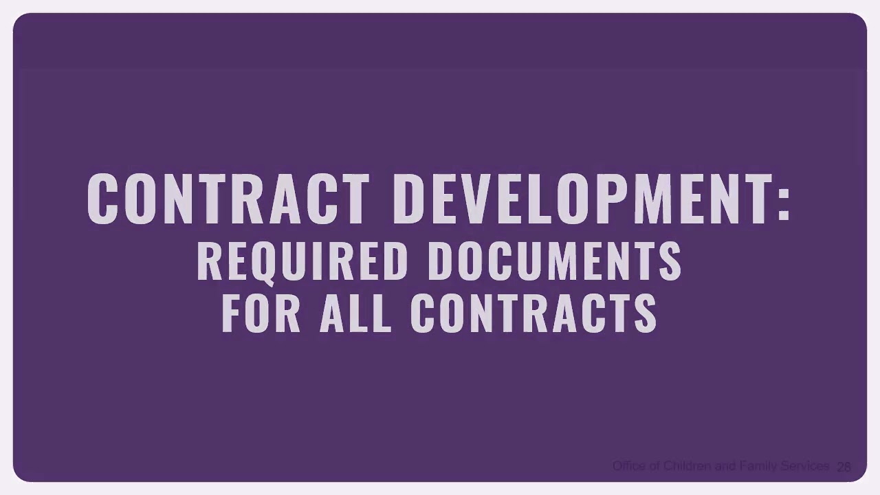 Legislative Grants Contract Development