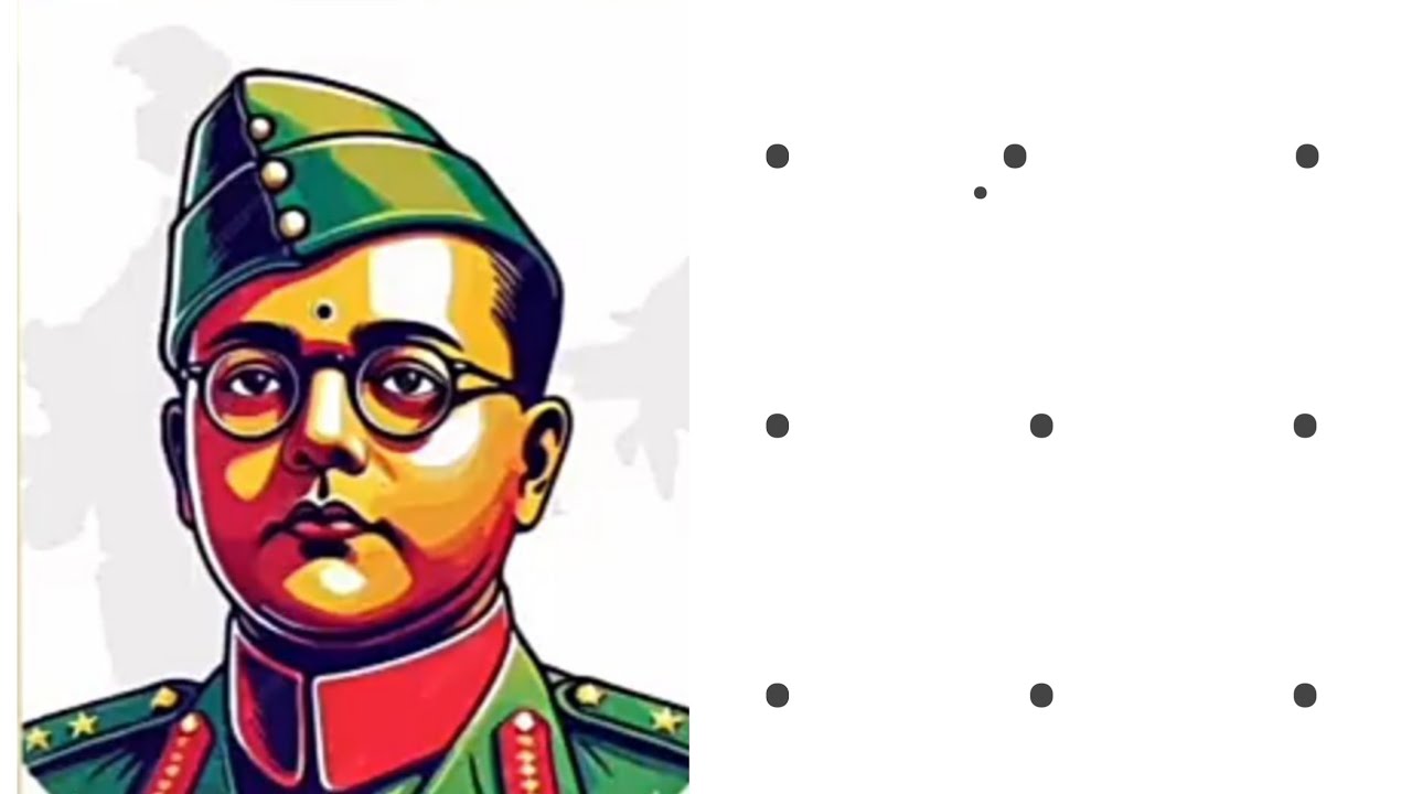 Subhash Chandra Bose drawing| dot drawing| pencil portrait| 26 January| easy drawing|#tej art