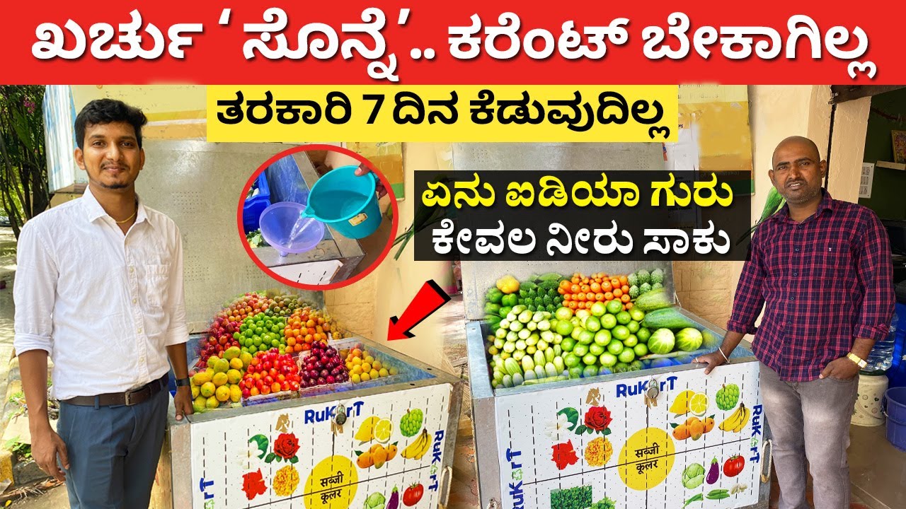 ಈ ಐಡಿಯಾ ನೋಡಿ ತಲೆ ಕೆಟ್ಟೋಯ್ತು | Rukart Subjee Cooler in Karnataka | Vegetables Fruits cooler #kannada