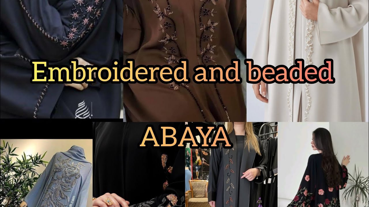 Elegant Embroidered & Beaded Abaya Design | Luxury Modest Wear for Women