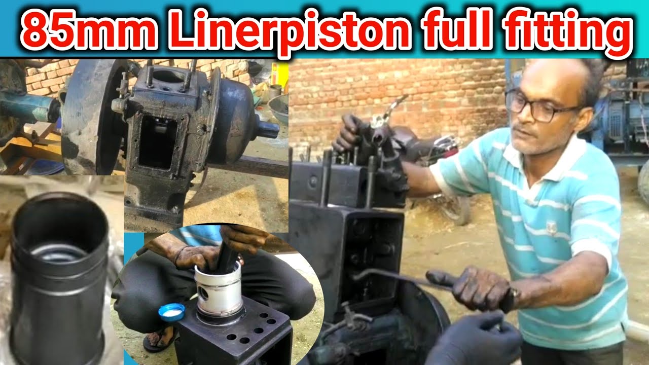 85mm 6.5hp pump set engine।। Liner piston fitting kaise karen।।