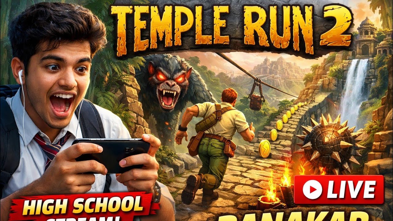 TEMPLE RUN LIVE 🔴 | Unlimited Run Challenge 😱 | High Score Attempt | Noob To Pro Gameplay