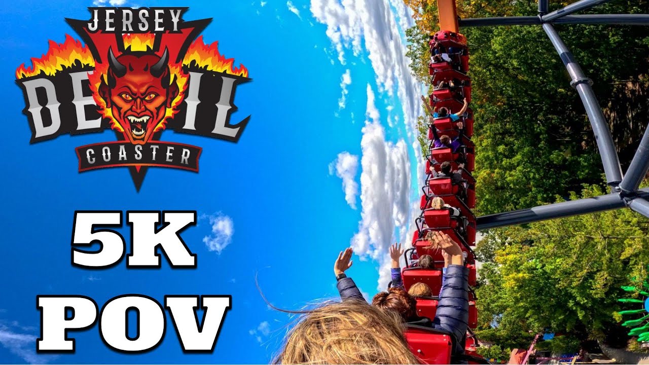 Jersey Devil Coaster Back Row POV [5K] | Six Flags Great Adventure 2022
