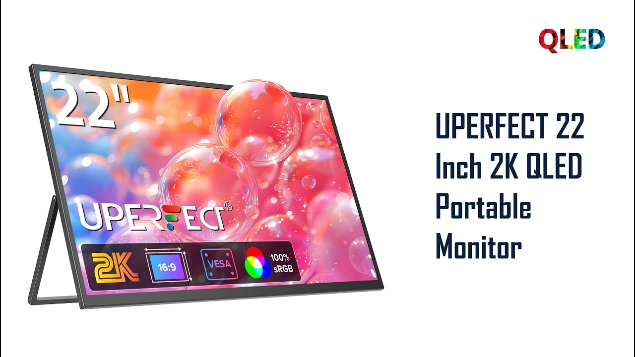 UPERFECT 22&rdquo; QLED 2K Portable Monitor Unboxing [4K]