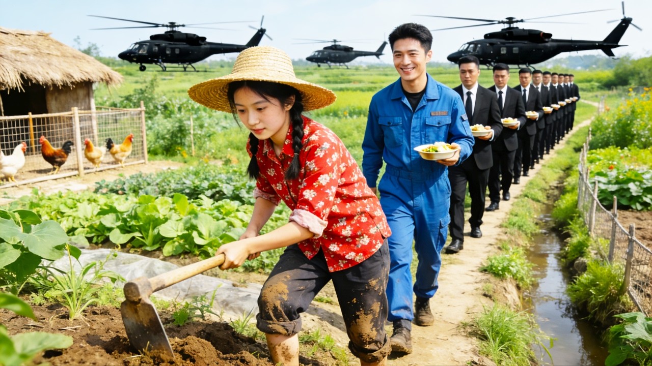 億萬總裁喬裝移工試探鄉下丫頭，誰料她當場閃婚！他瞬間淪陷，十架直升機霸氣迎回豪宅，逆襲豪門闊太！#中国电视剧 #爱情 #甜宠