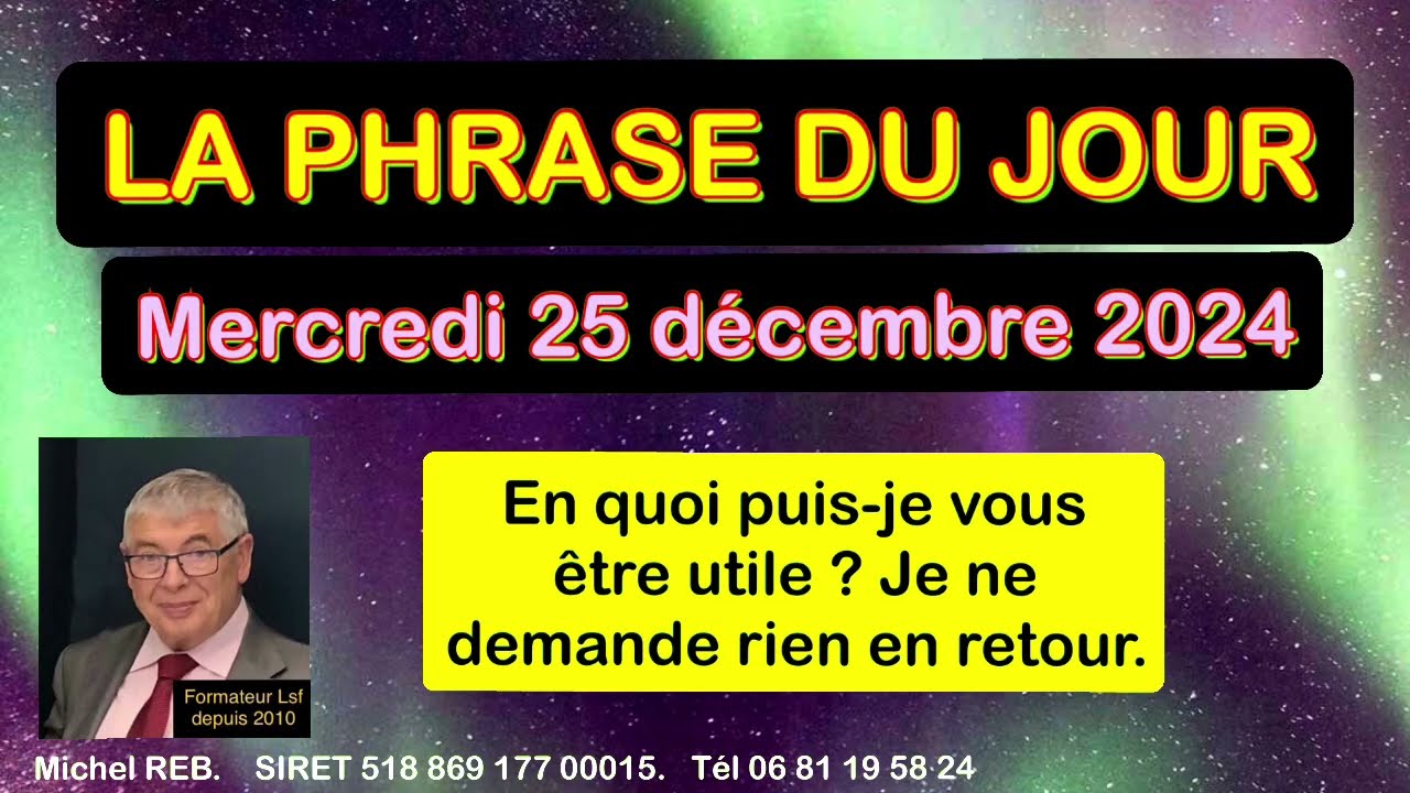 Traduction en Langue des Signes d'une phrase du quotidien.